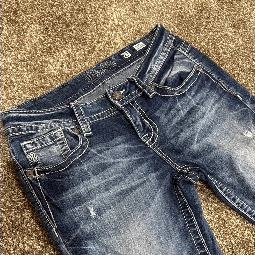 Miss Me Classic Blue Denim Jeans - Picture 2 of 6